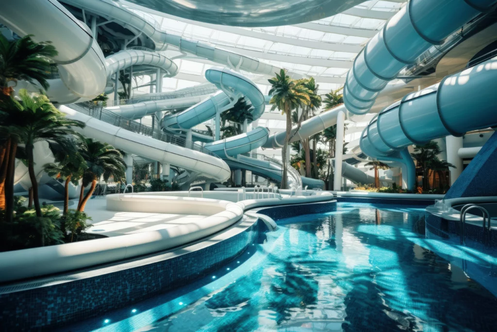 futuristic representation water park